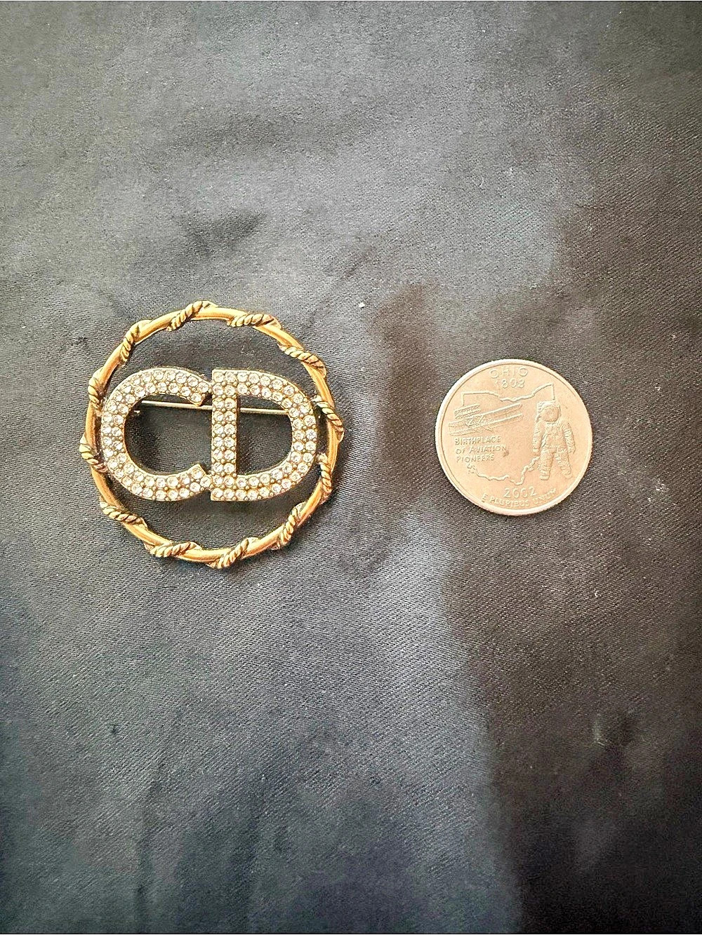 Fashion CD Logo Brooch